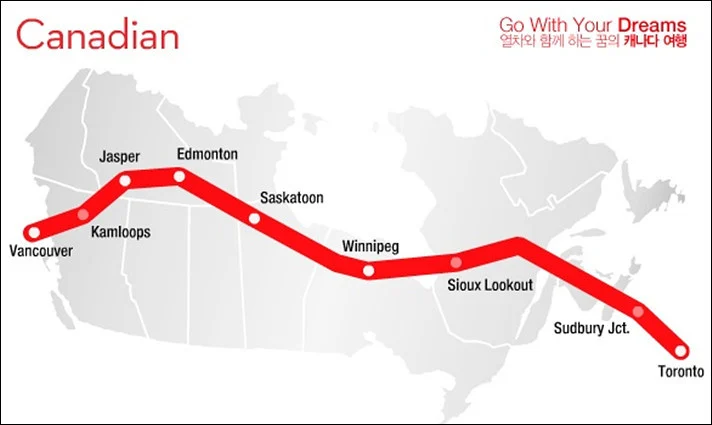 캐나다 기차 비아레일 오로라 Canada Viarail Aurora train