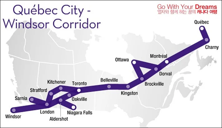 캐나다 기차 비아레일 오로라 Canada Viarail Aurora train