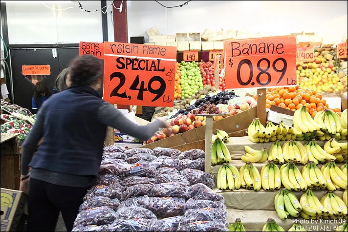몬트리올 시장 장딸롱 Jean talon